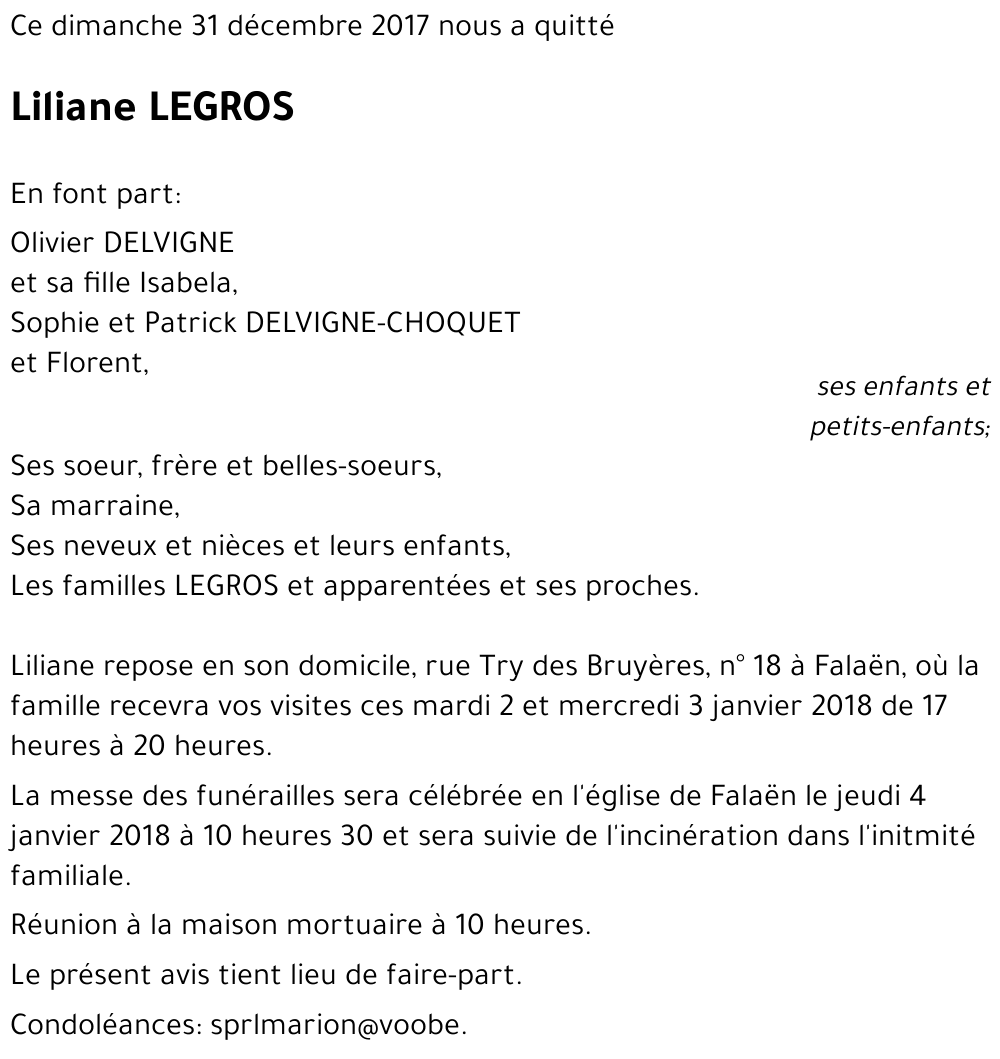 Liliane LEGROS