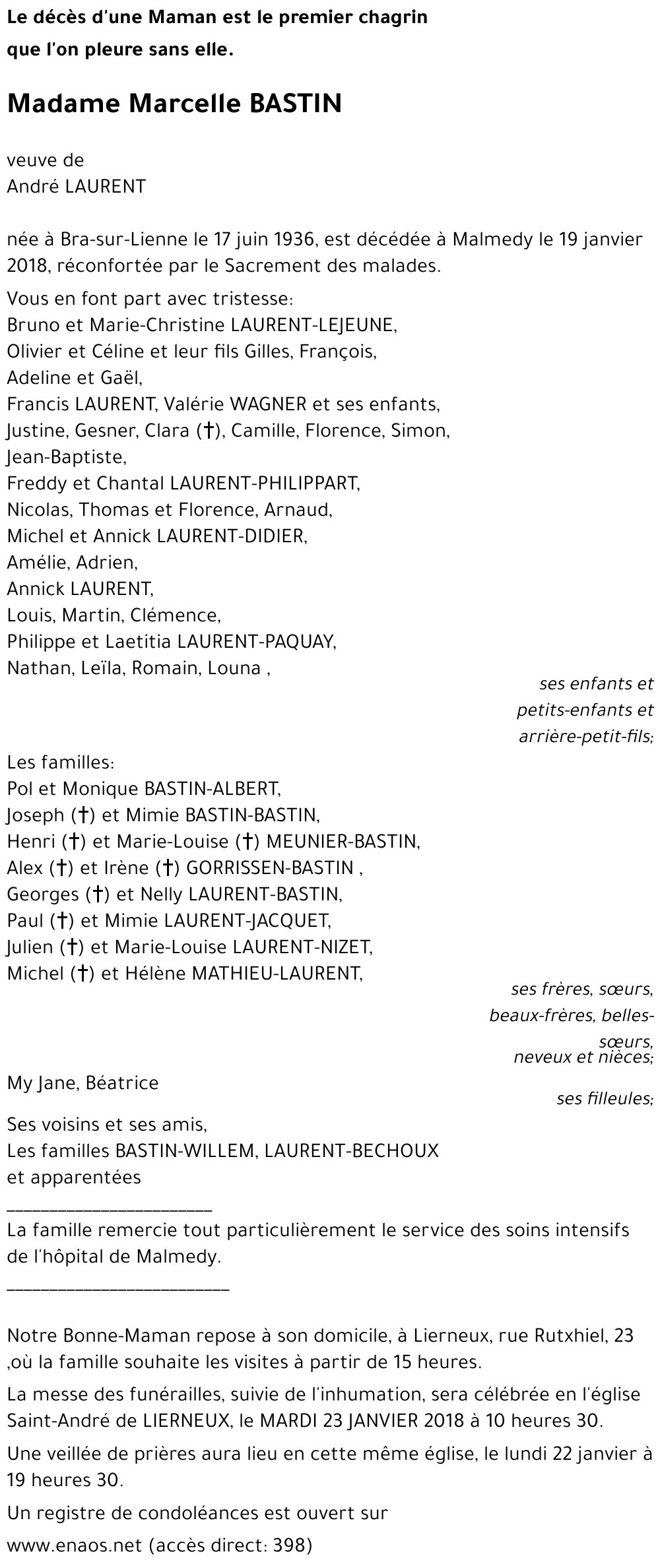 Marcelle BASTIN