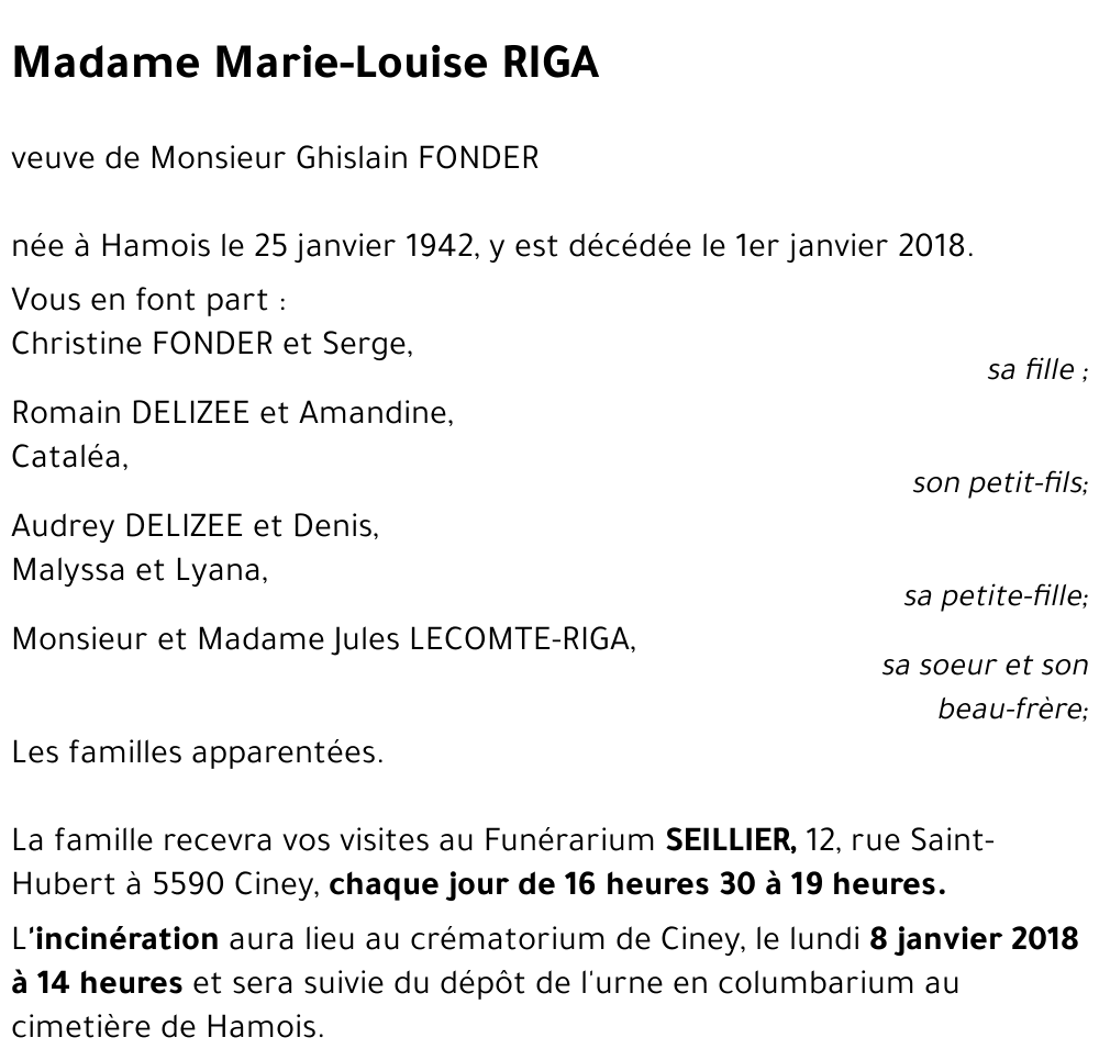 Marie Louise RIGA