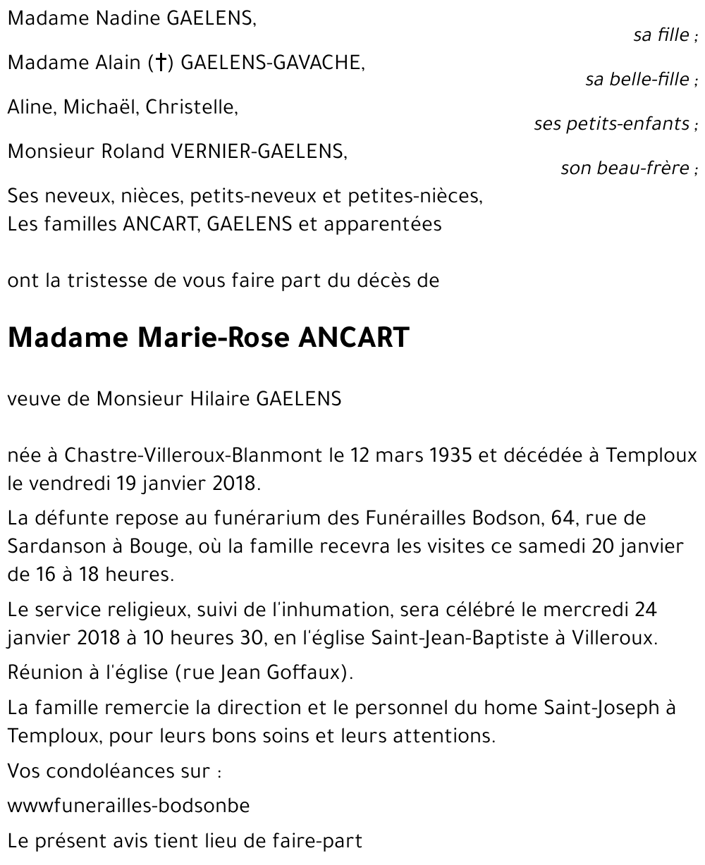 Marie-Rose ANCART