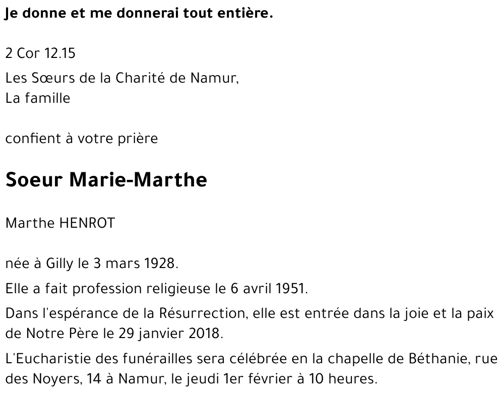 Marthe HENROT