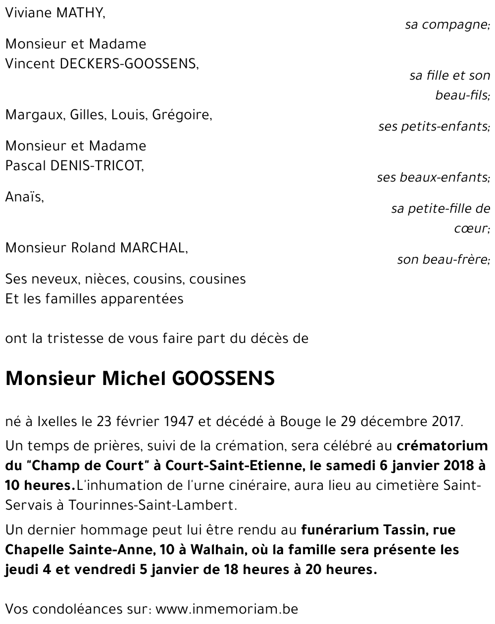 Michel GOOSSENS