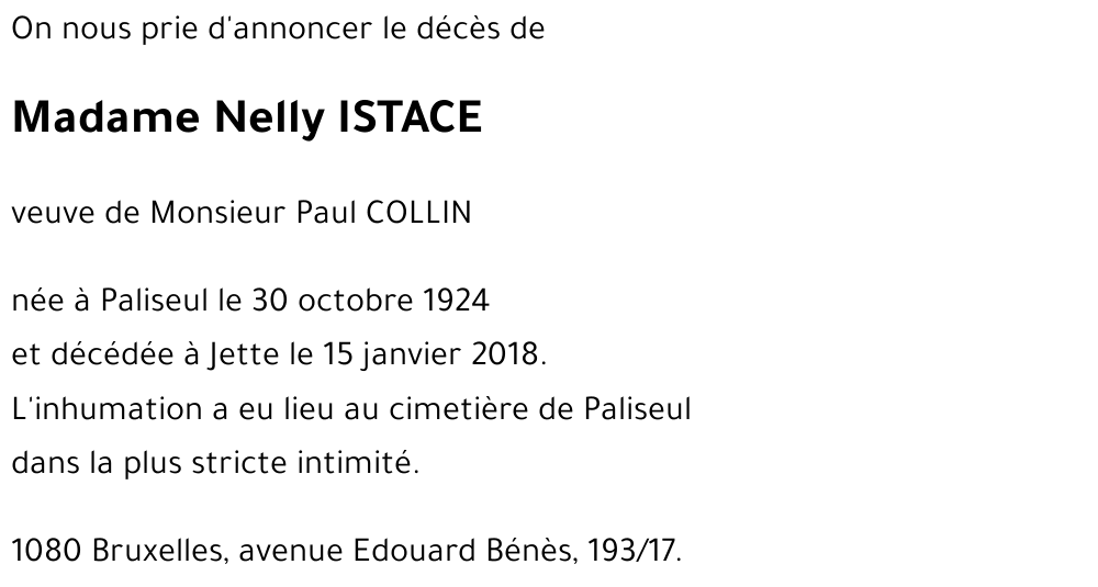 Nelly ISTACE