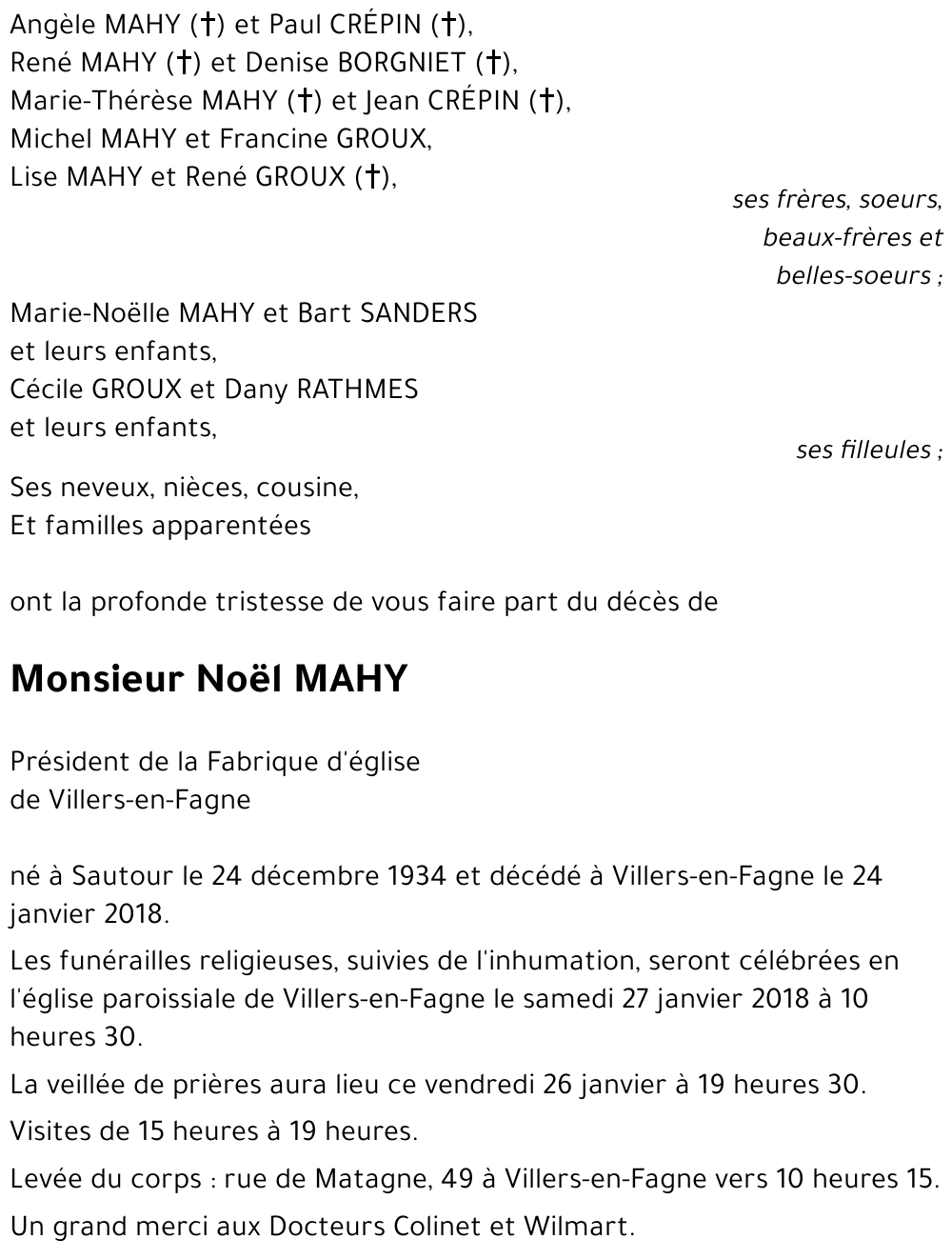 Noël MAHY