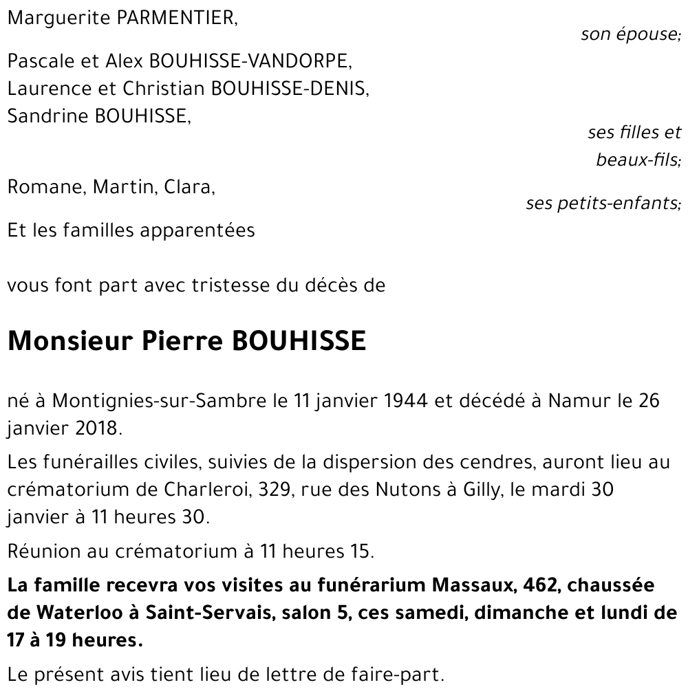 Pierre BOUHISSE