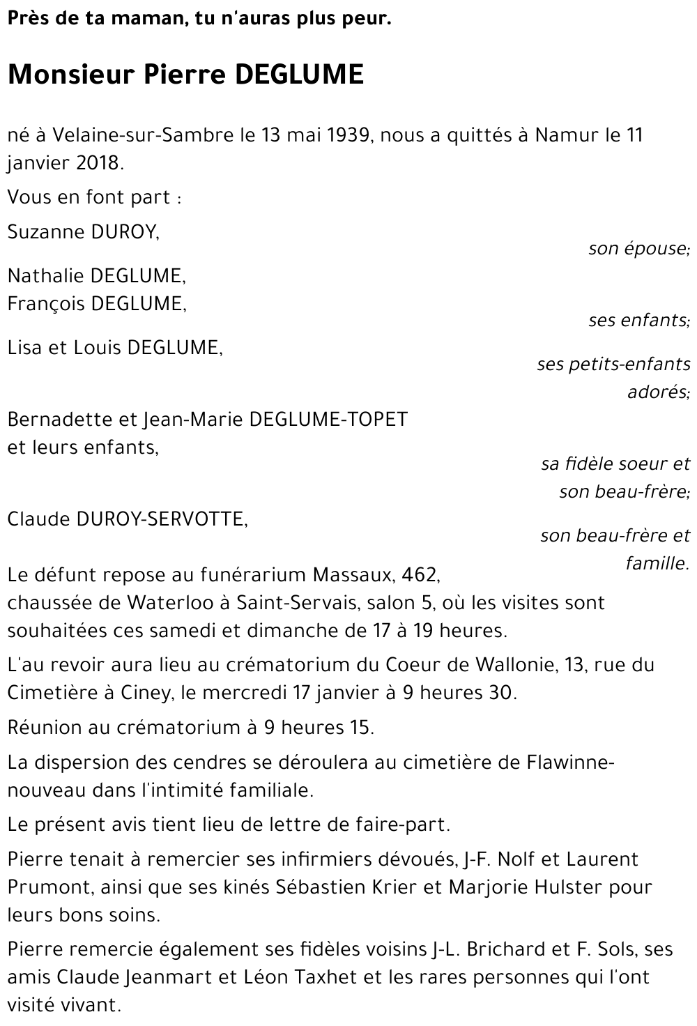 Pierre DEGLUME