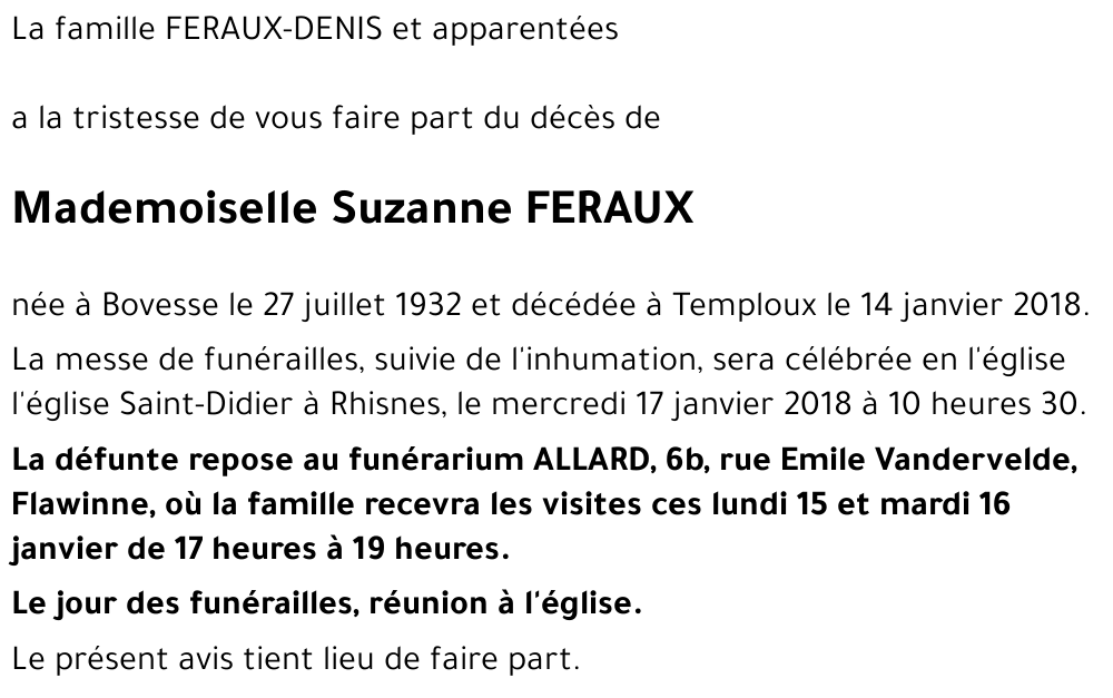 Suzanne FERAUX