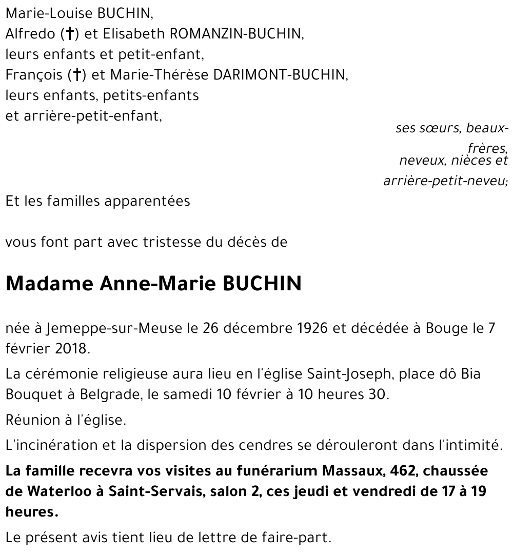 Anne-Marie BUCHIN