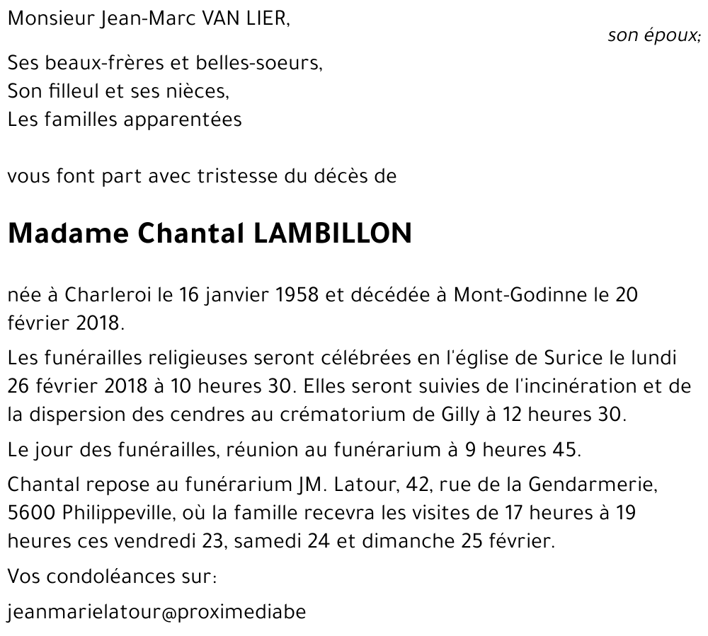 Chantal LAMBILLON