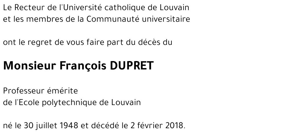 François DUPRET