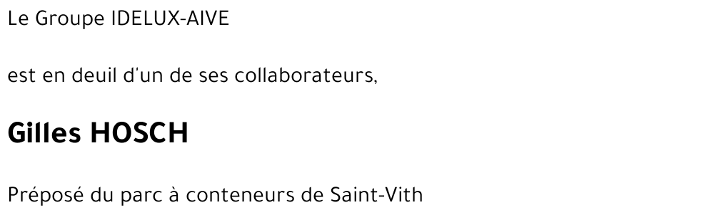Gilles HOSCH
