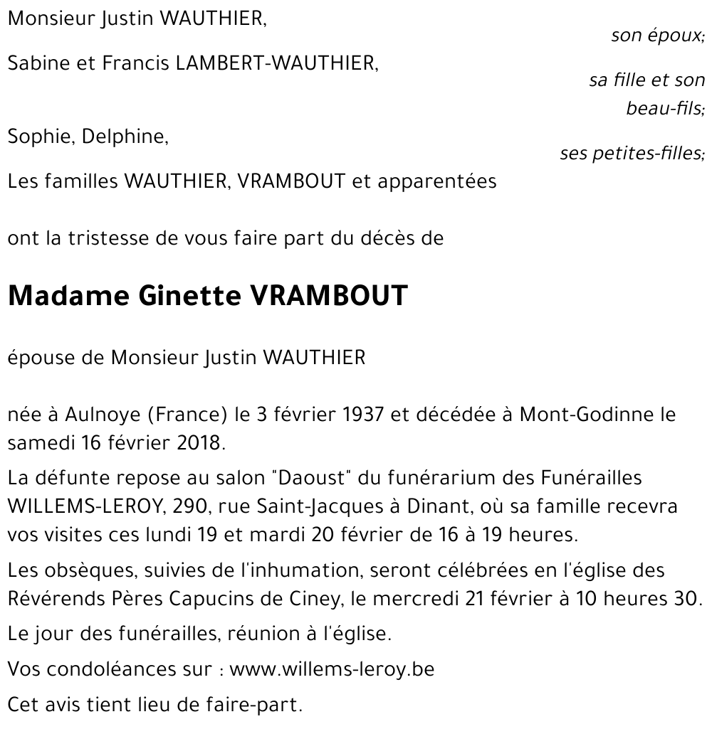 Ginette VRAMBOUT
