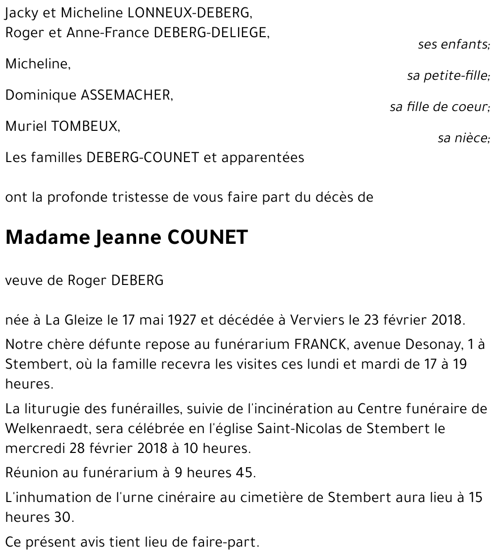 Jeanne COUNET