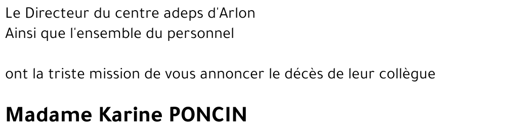Karine PONCIN