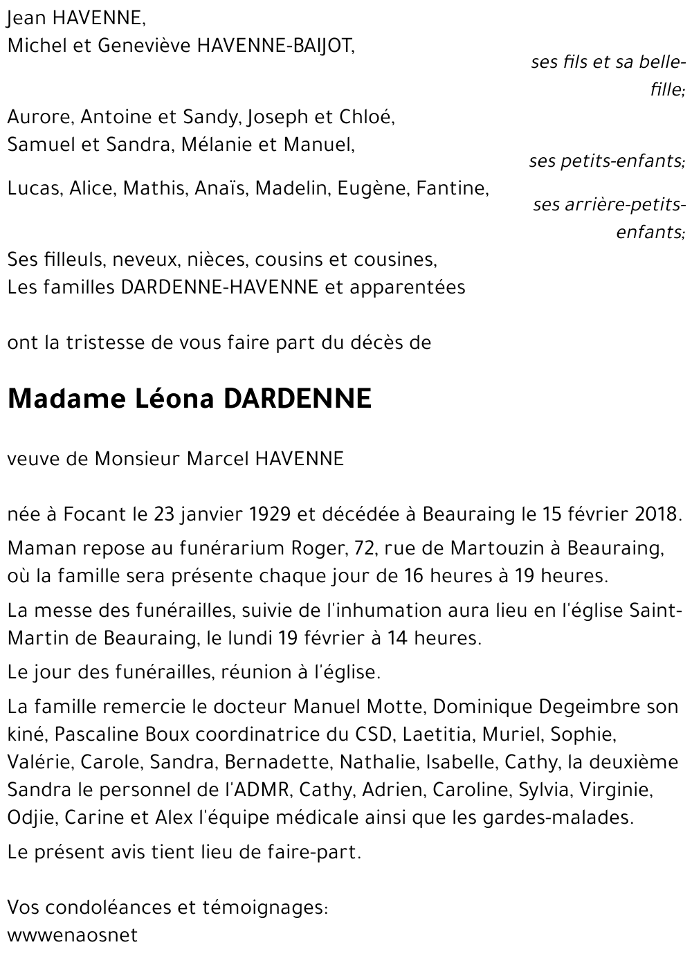 Léona DARDENNE