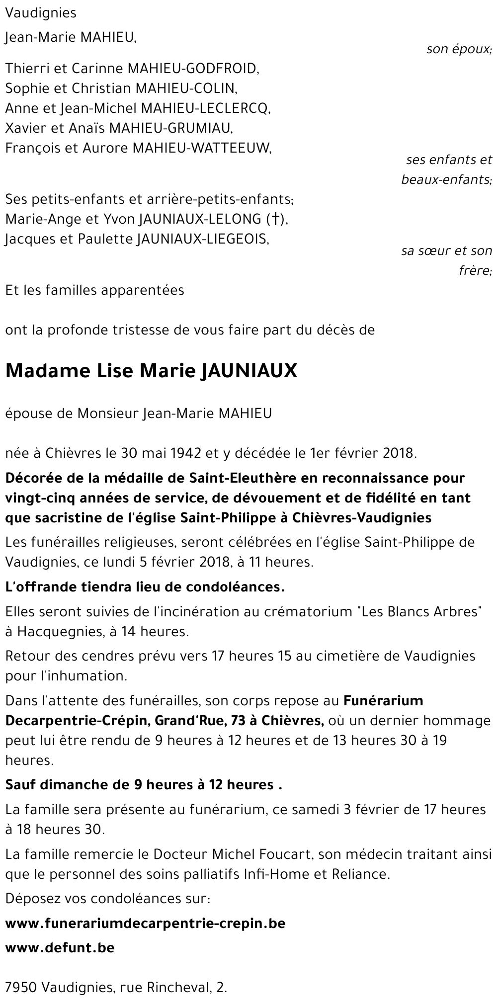 Lise Marie JAUNIAUX