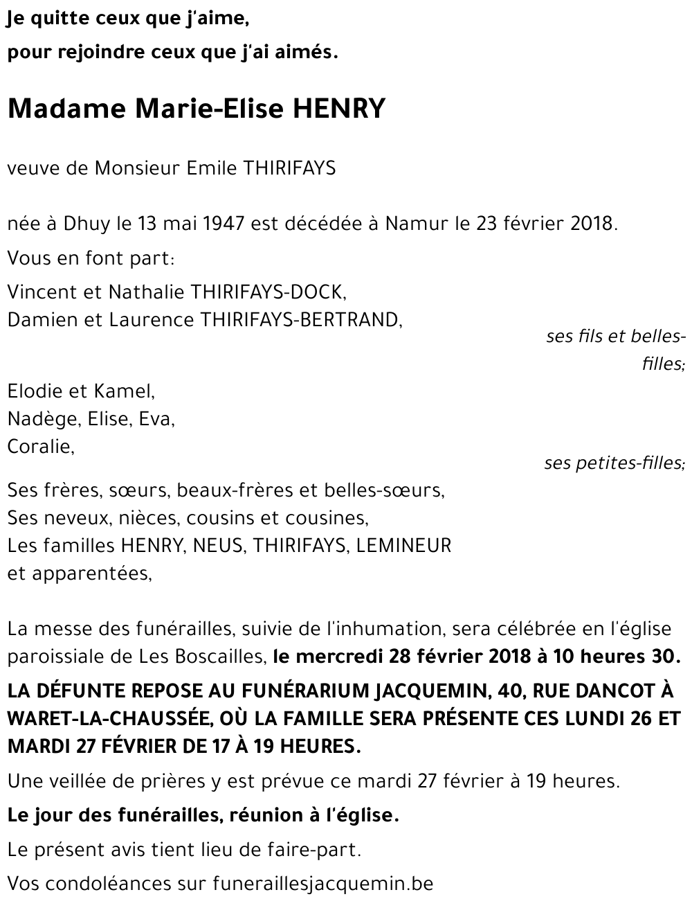 Marie-Elise HENRY