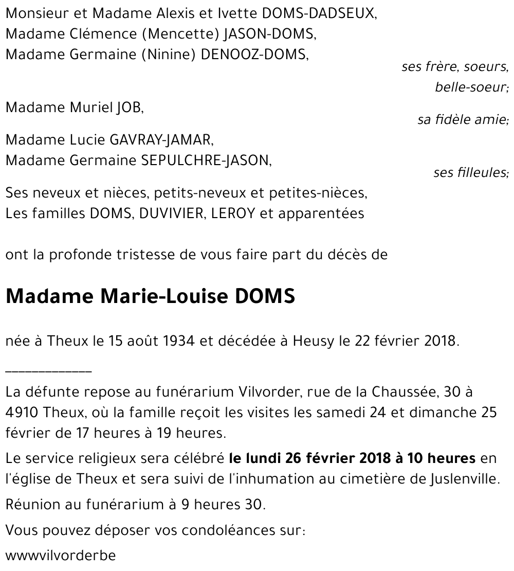 Marie-Louise DOMS