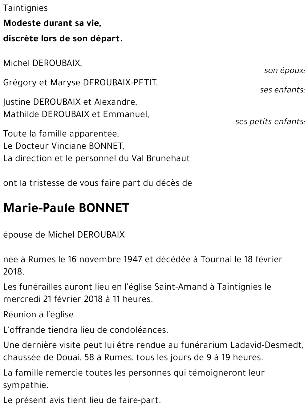 Marie-Paule BONNET