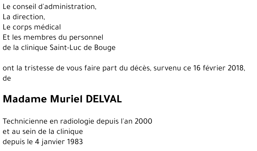 Muriel DELVAL