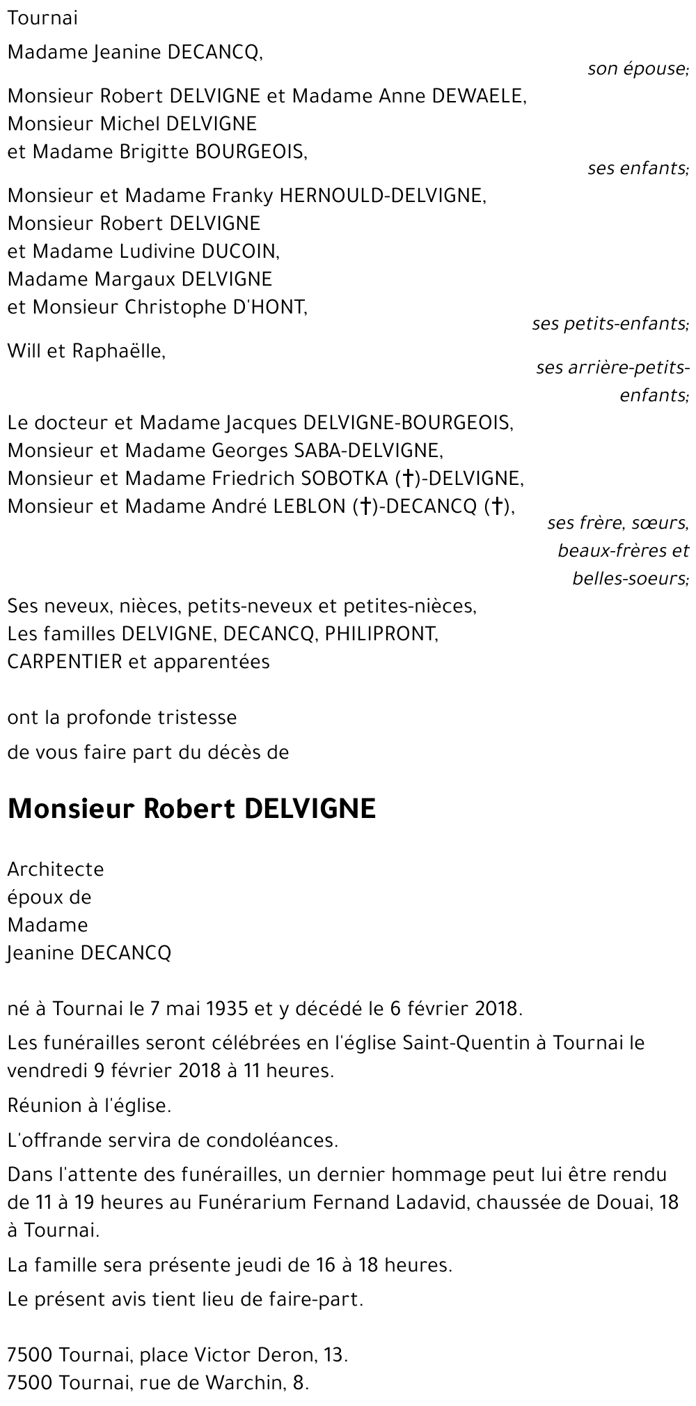 Robert DELVIGNE