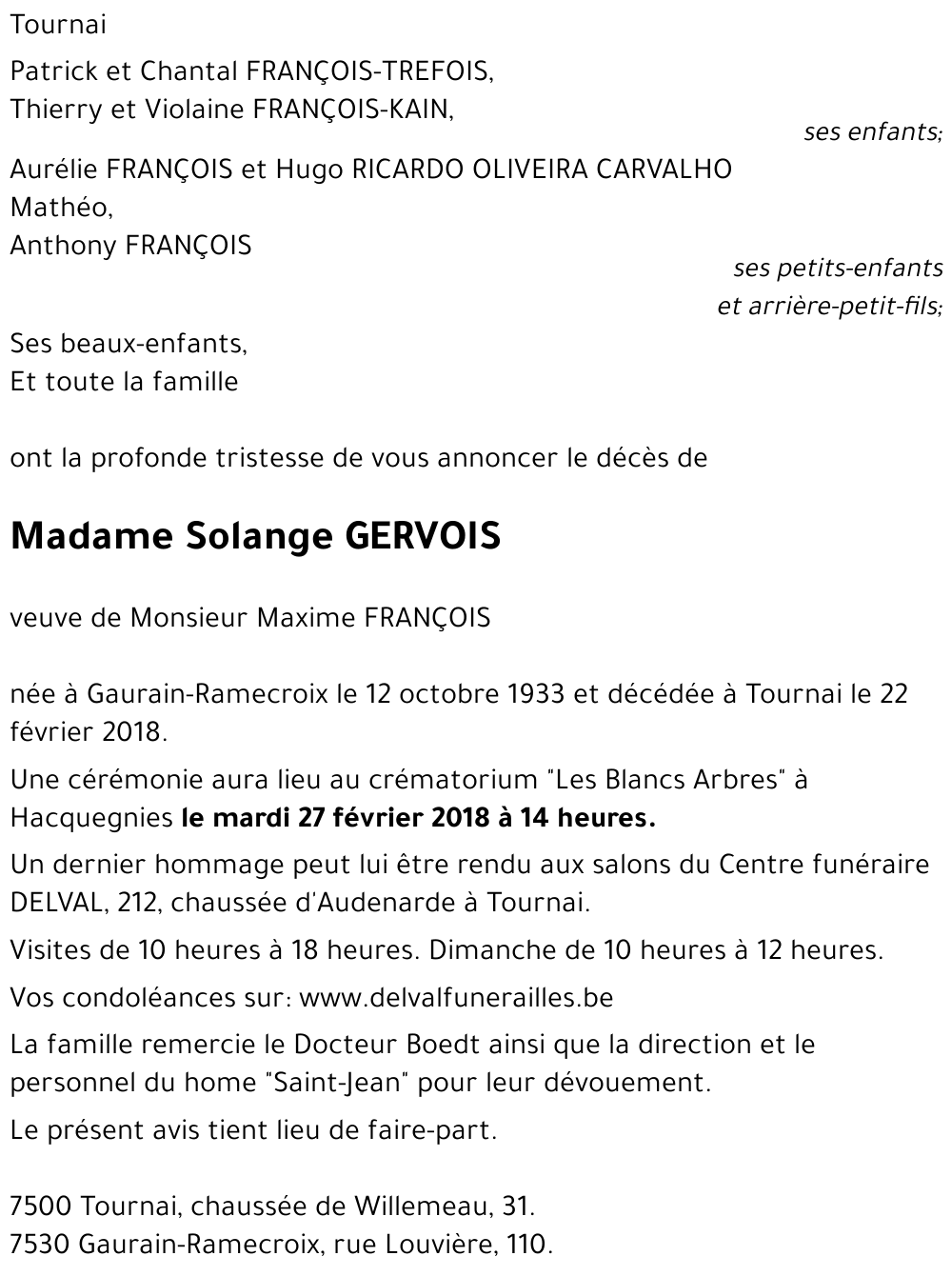 Solange GERVOIS