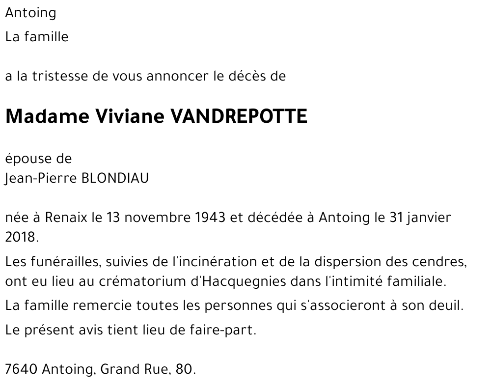 Viviane VANDREPOTTE