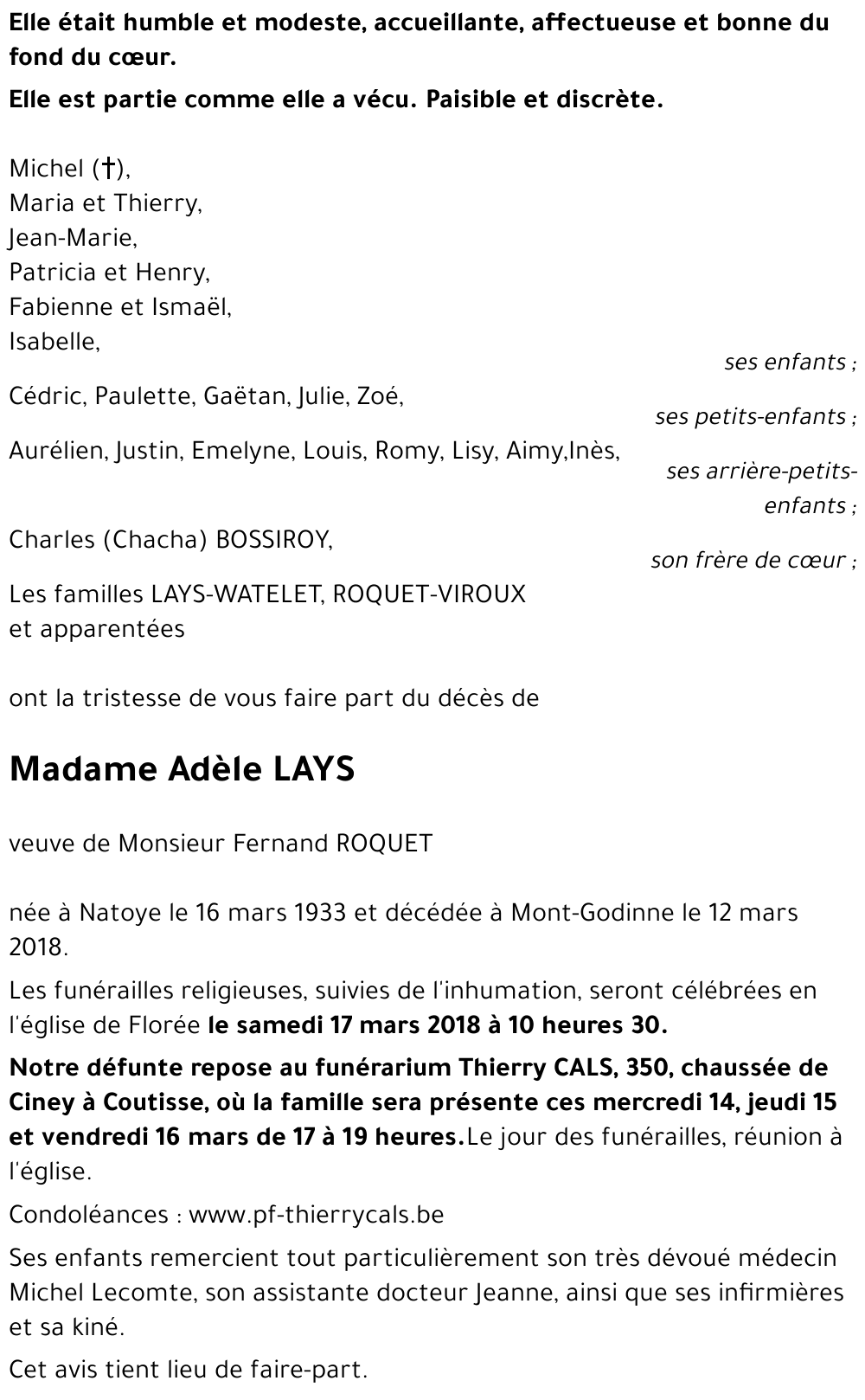 Adèle LAYS