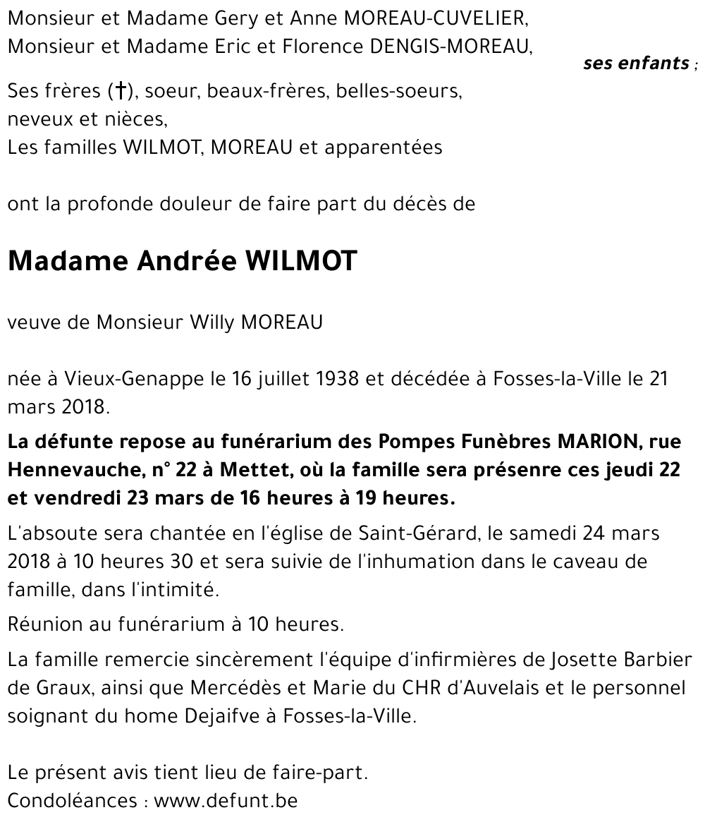 Andrée WILMOT