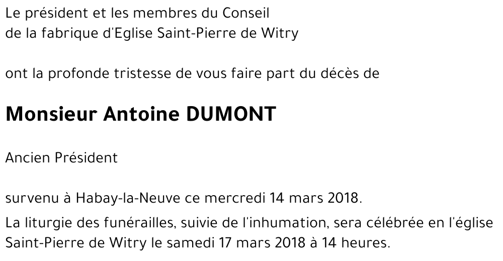 Antoine DUMONT