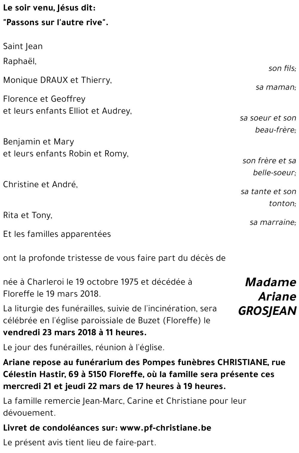 Ariane GROSJEAN