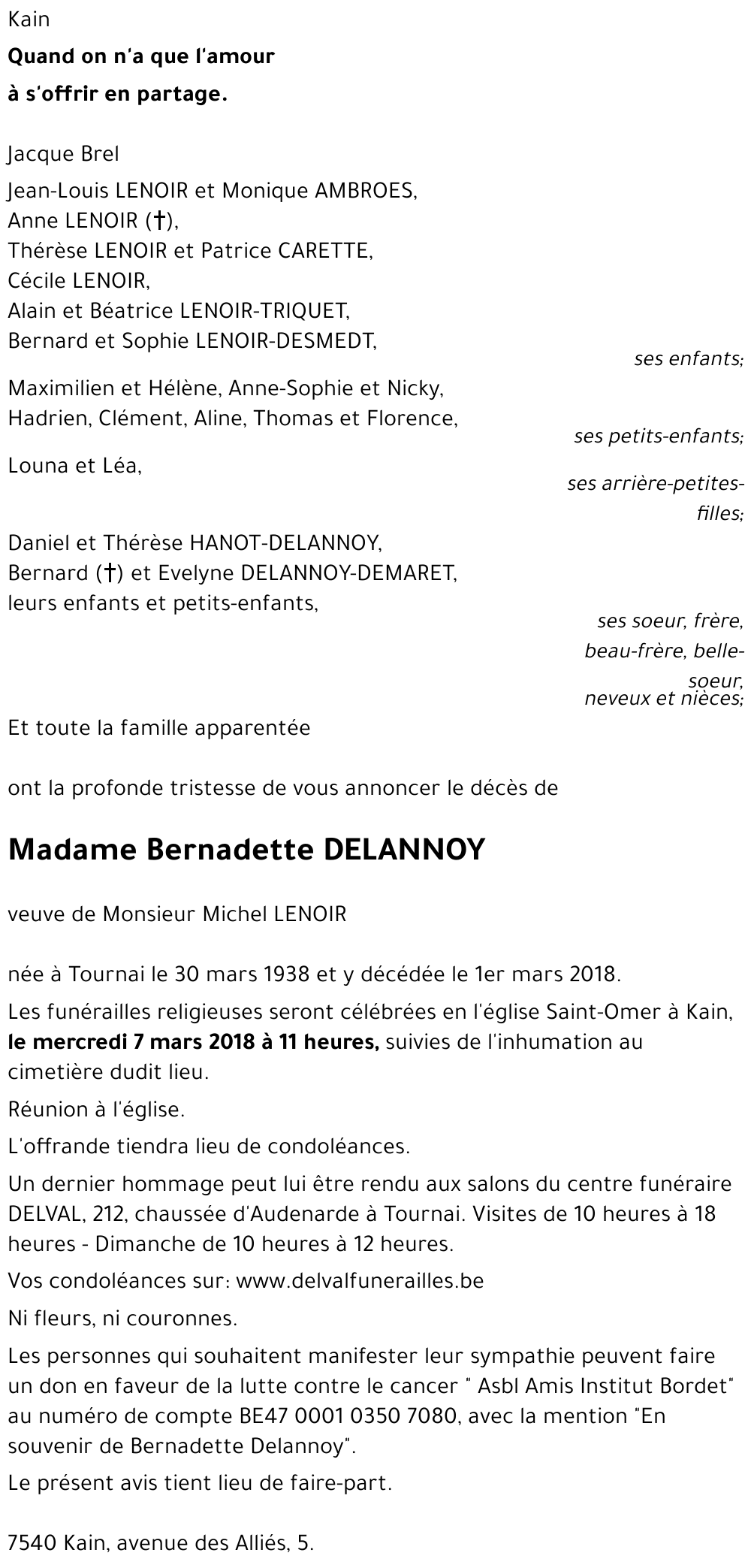 Bernadette DELANNOY