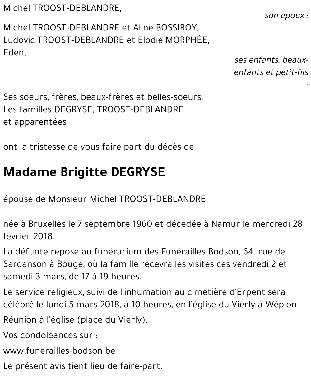 Brigitte DEGRYSE