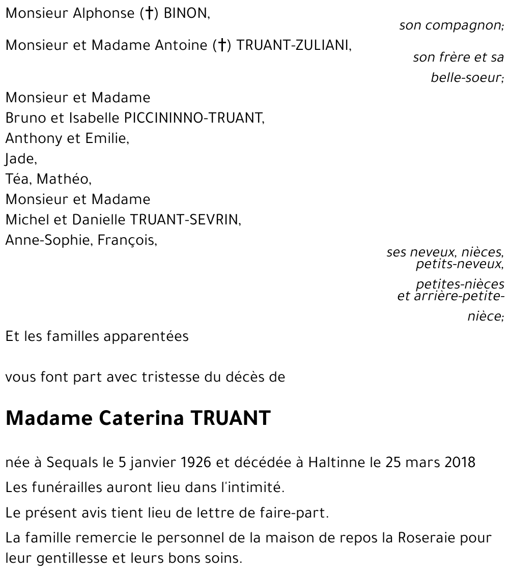 Caterina TRUANT