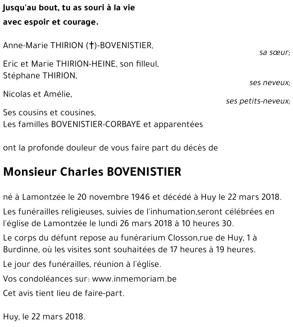 Charles BOVENISTIER