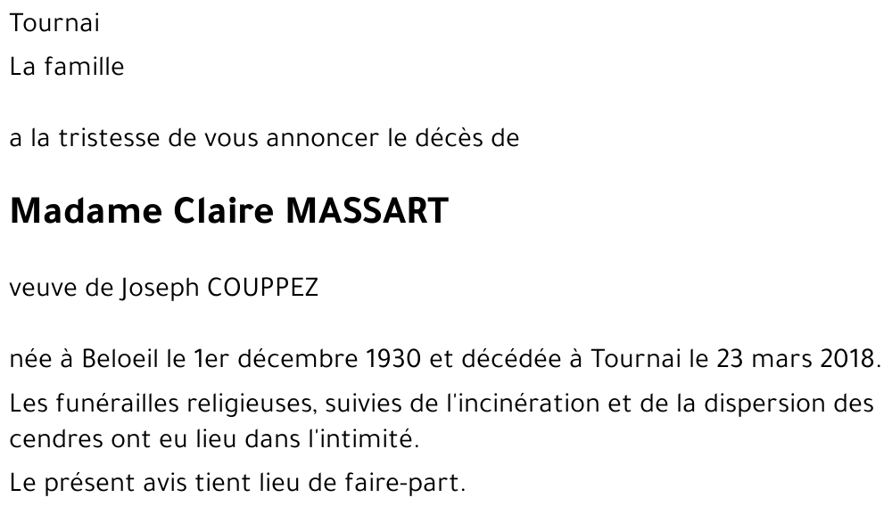 Claire MASSART