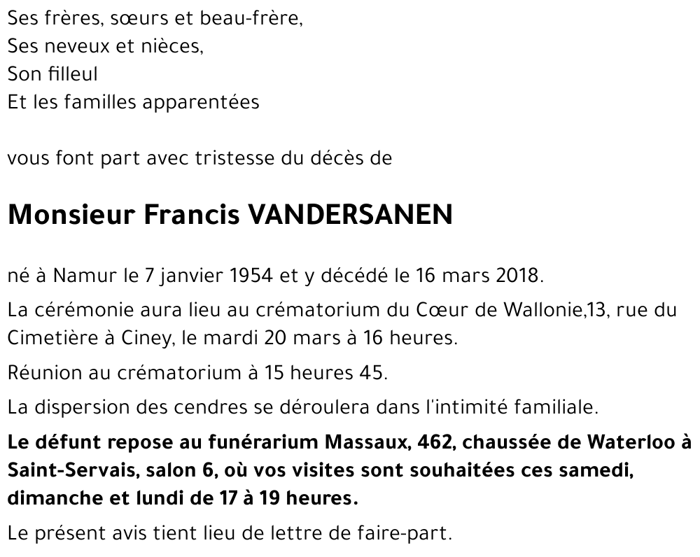 Francis VANDERSANEN