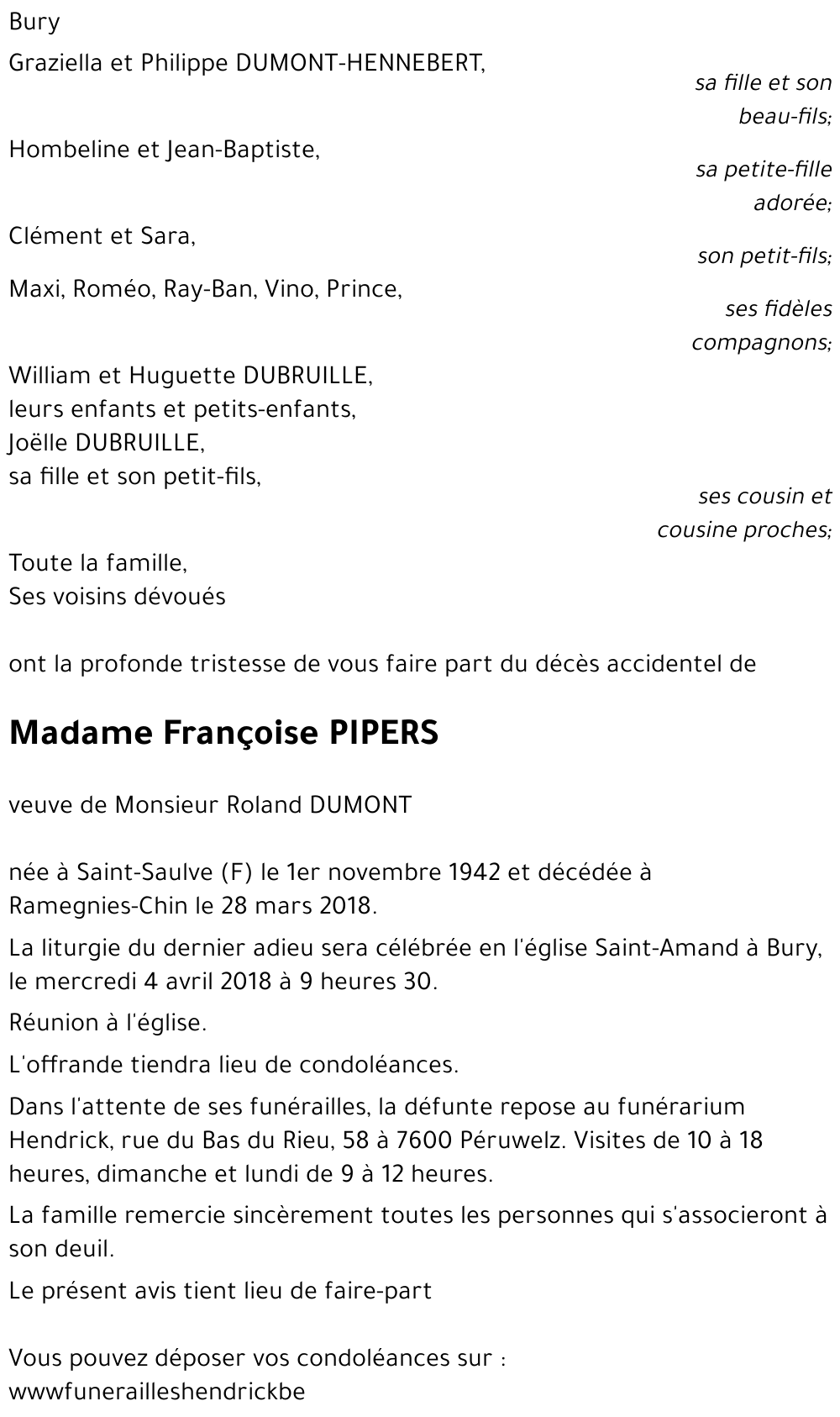 Françoise PIPERS