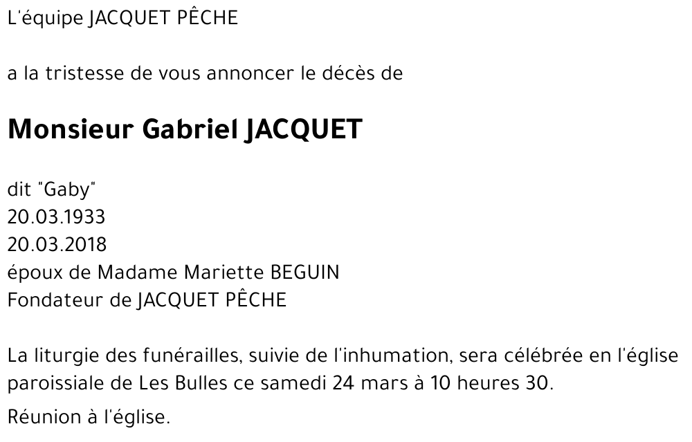 Gabriel JACQUET