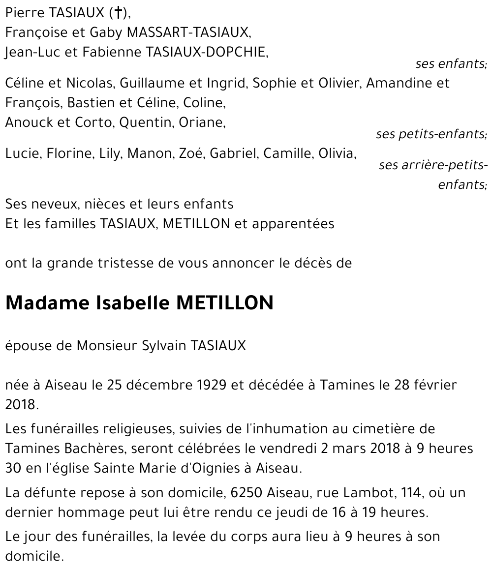 Isabelle METILLON