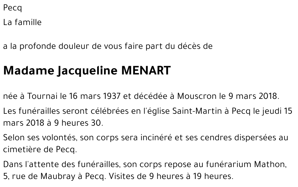 Jacqueline Ménart