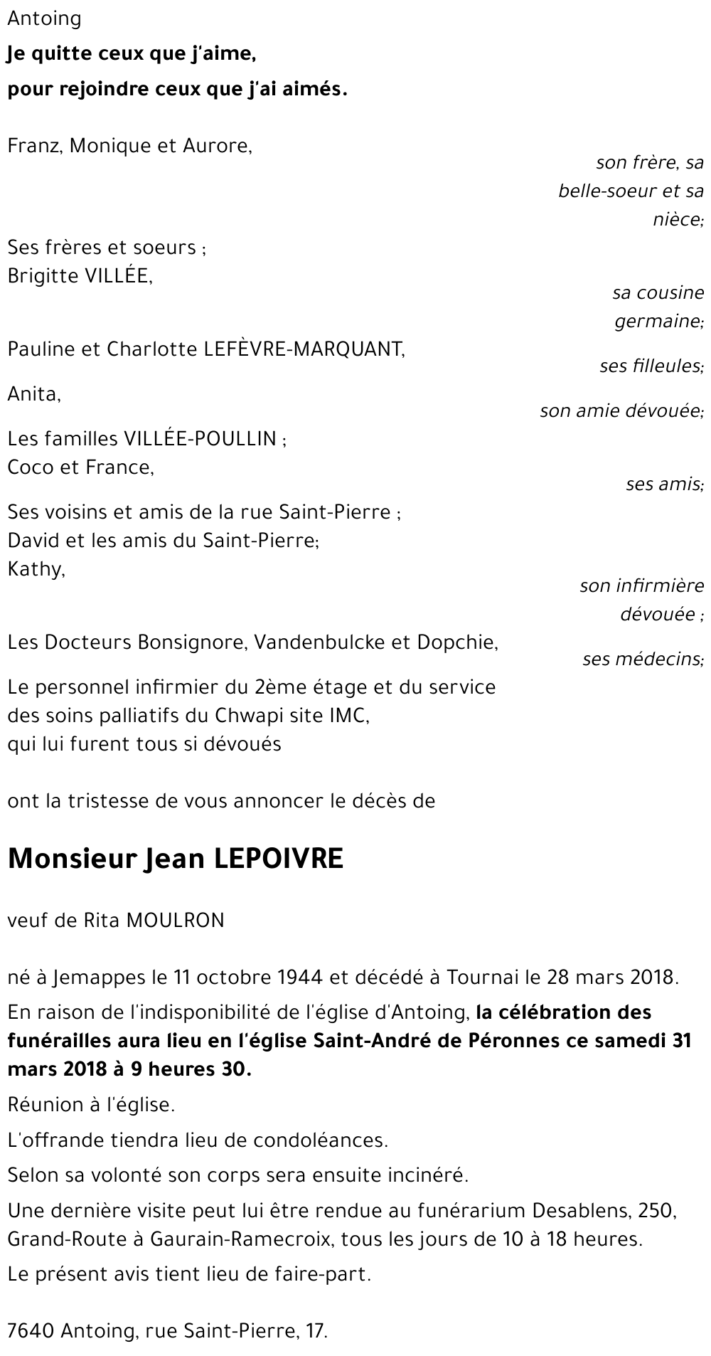 Jean LEPOIVRE