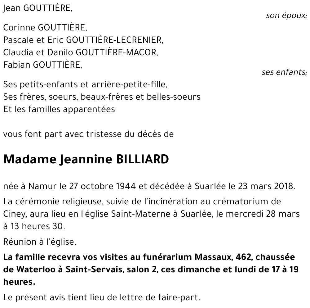 Jeannine BILLIARD