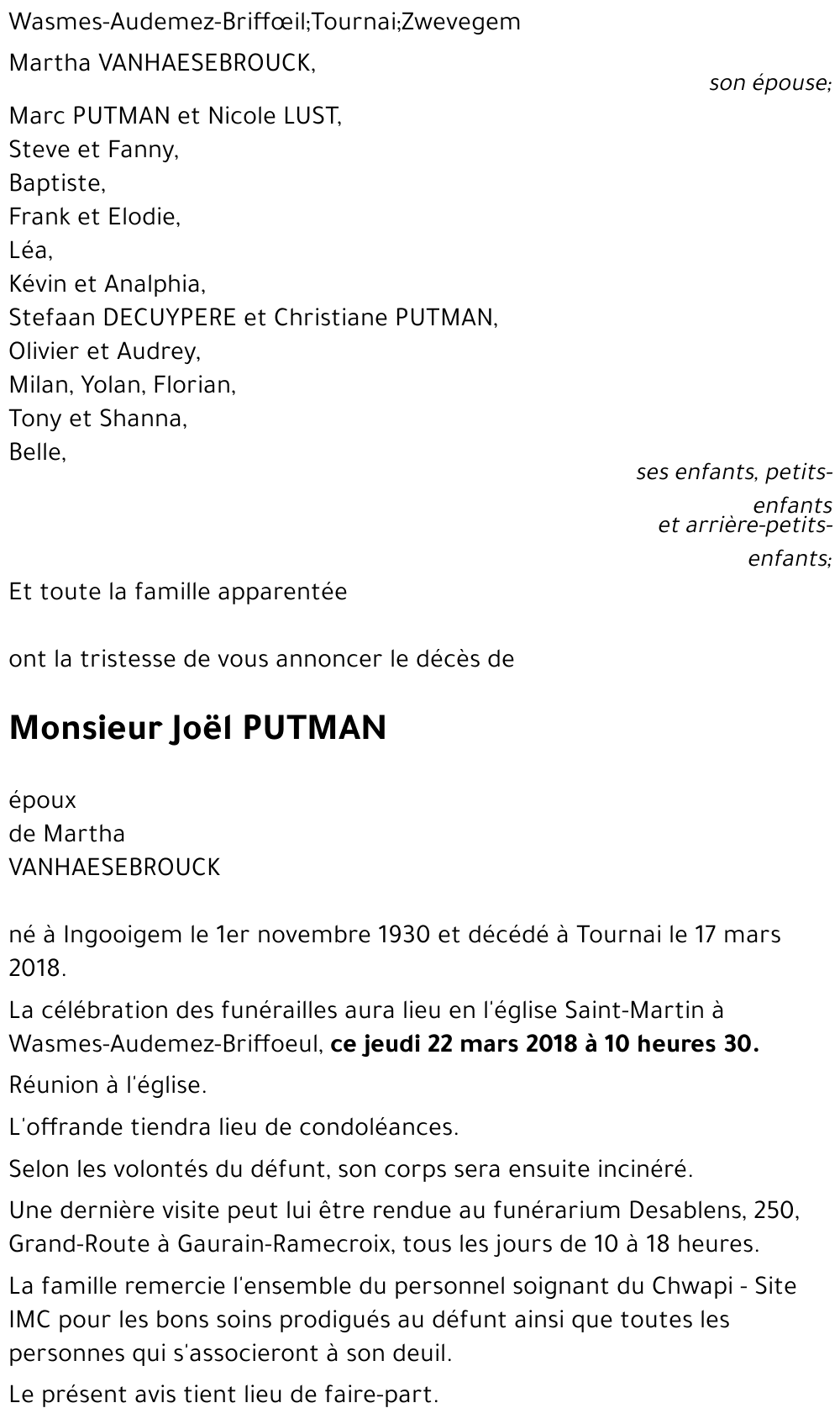 Joël PUTMAN