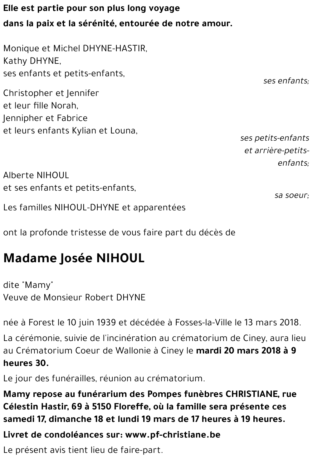 Josée NIHOUL