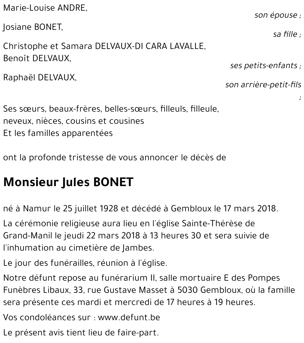 Jules BONET