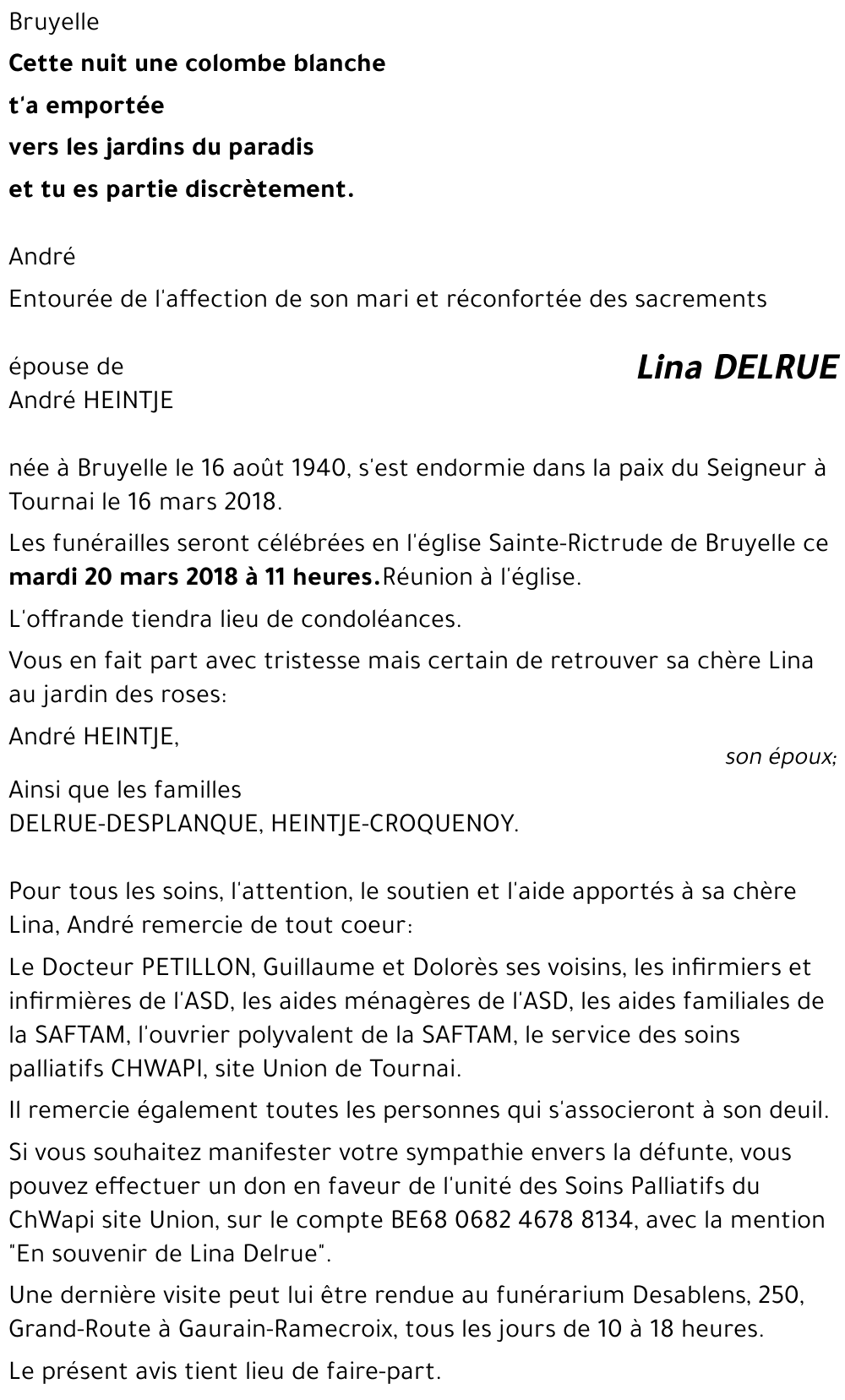 Lina DELRUE