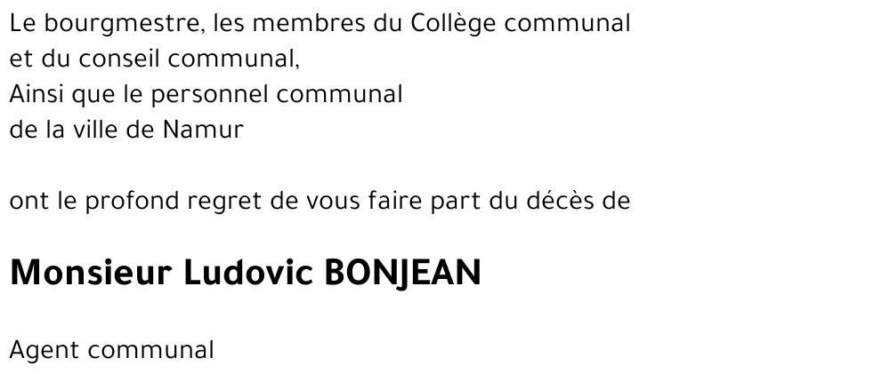 Ludovic BONJEAN