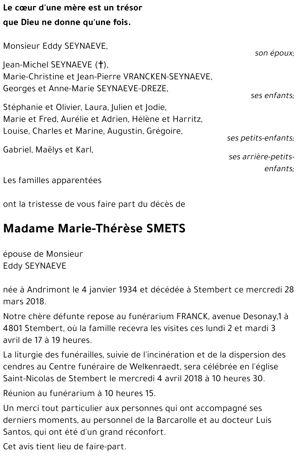 Marie-Thérèse SMETS