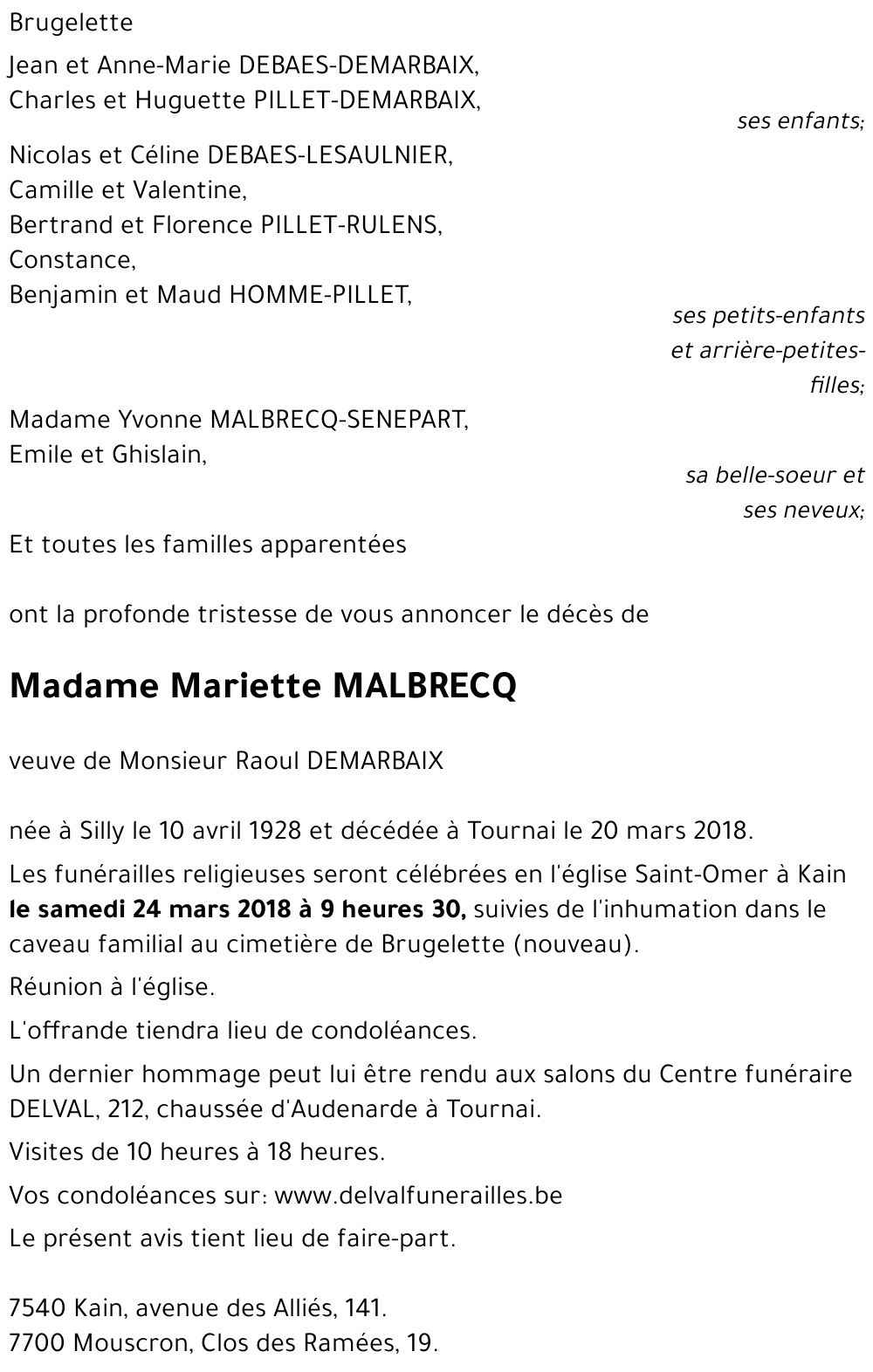 Mariette MALBRECQ